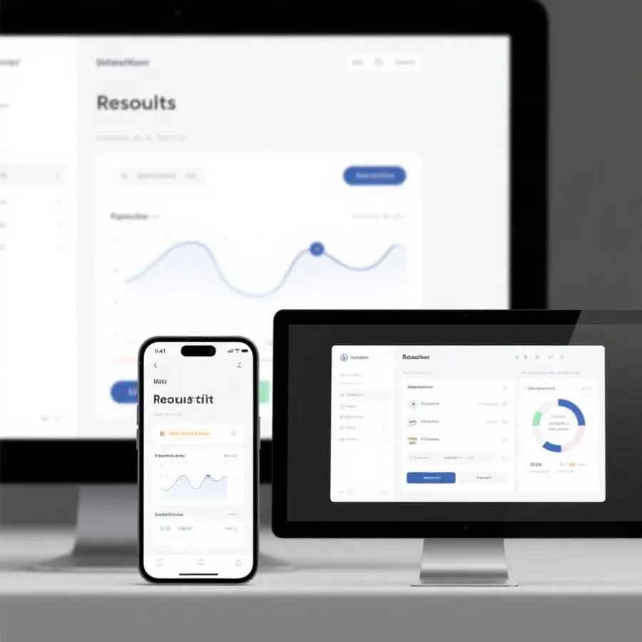 开奖结果查询多设备界面示意图